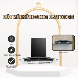 Máy hút mùi kính cong HZM 700GB Giá rẻ - Chính Hãng| Bếp BMT