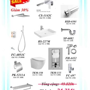 Combo thiết bị vệ sinh 9FC-4051C