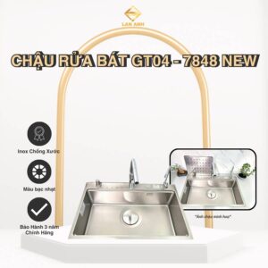 chậu rửa bát 1 hố Gento GT04-7848 New